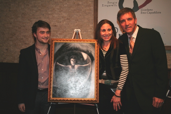 Daniel Radcliffe, Valerie Smaldone and Bruce Dimpflmaier Photo